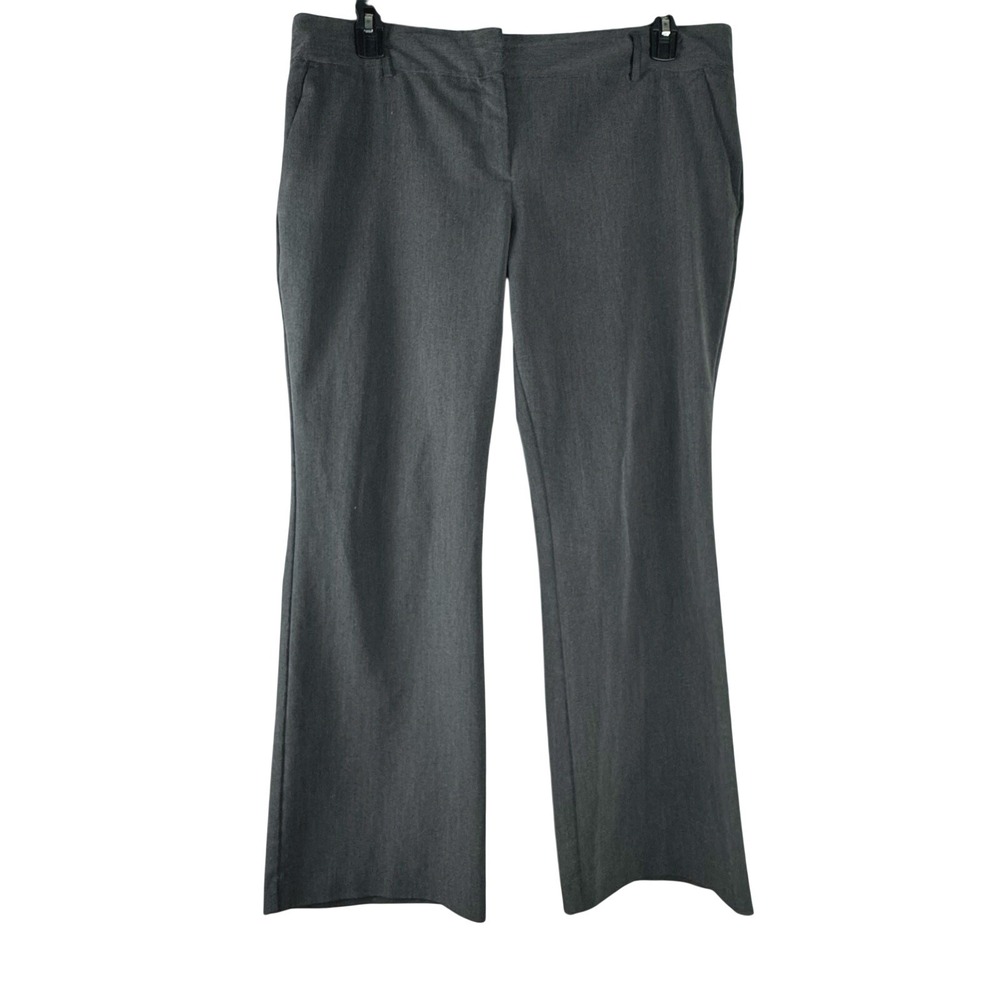 Van Heusen‎ Women Gray  Dress Pants 14 Stretch Bootcut Casual Workwear Wide Leg
